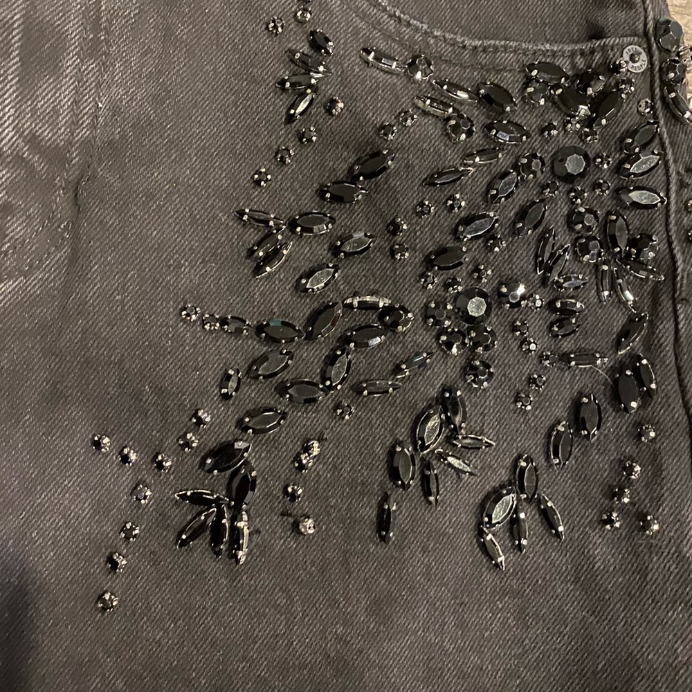 Free People Rhinestone Jean Skirt - Picture 2 of 4